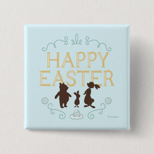 Happy Easter from Winnie The Pooh and Friends Button
