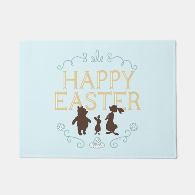 Happy Easter from Winnie The Pooh and Friends Doormat (Front)