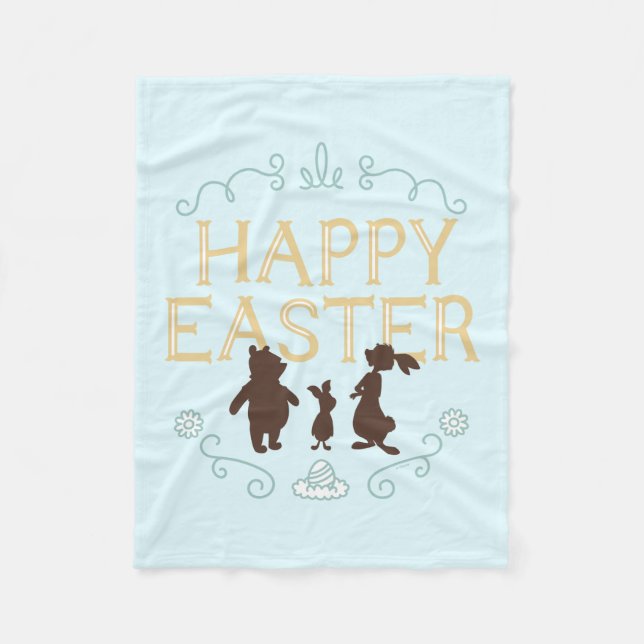 Happy Easter from Winnie The Pooh and Friends Fleece Blanket (Front)