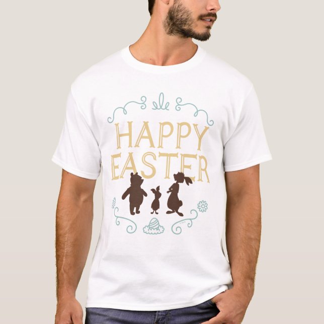 Happy Easter from Winnie The Pooh and Friends T-Shirt (Front)