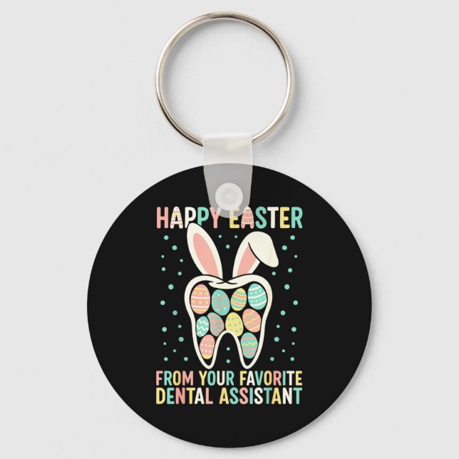 Happy Easter From Your Favorite Dental Istant Funn Keychain (Front)