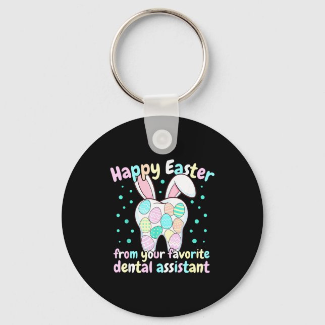 Happy Easter From Your Favorite Dental Istant Funn Keychain (Front)