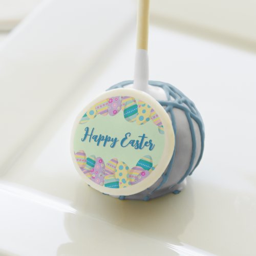 Happy Easter Fun Colorful Easter eggs illustration Cake Pops