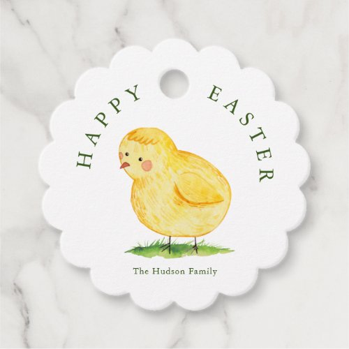 Happy Easter Fun  Festive Chick Favor Tags