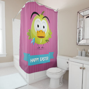 Happy Easter Funny Duck Shower Curtain