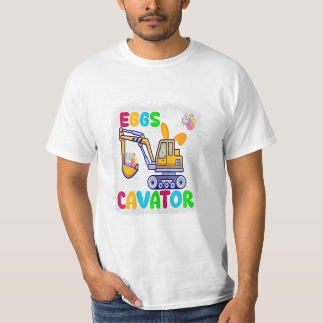 Happy Easter Funny Excavato T-Shirt (Front)