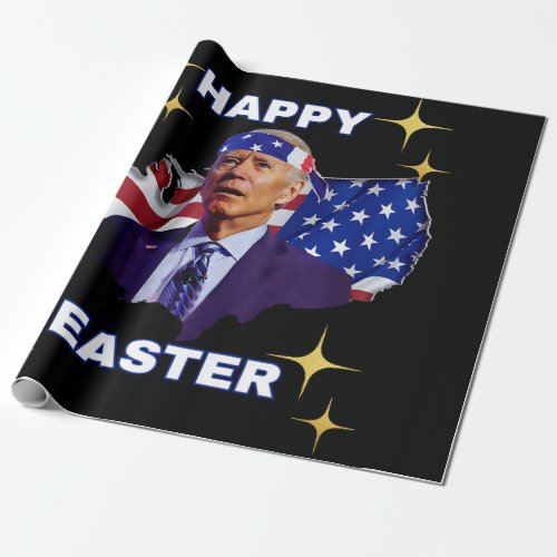 Happy Easter Funny Joe Biden Confused Wrapping Paper