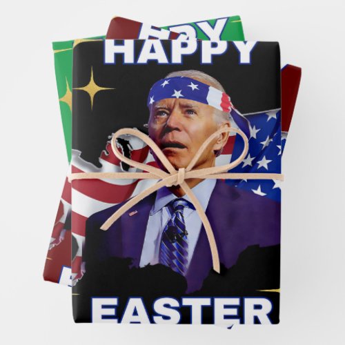 Happy Easter Funny Joe Biden Confused Wrapping Paper Sheets