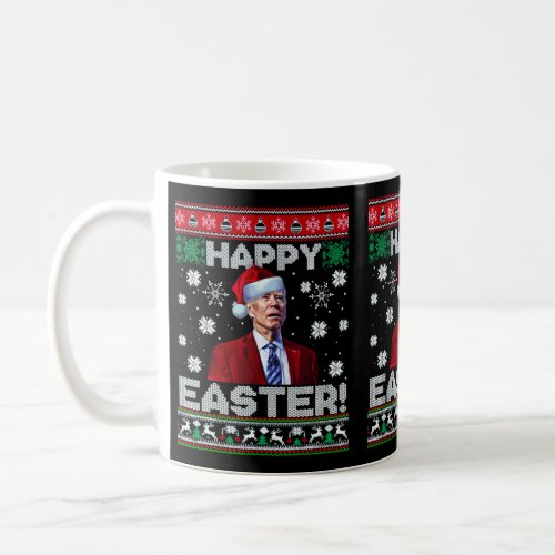 Happy Easter Funny Joe Biden Santa Christmas Coffee Mug