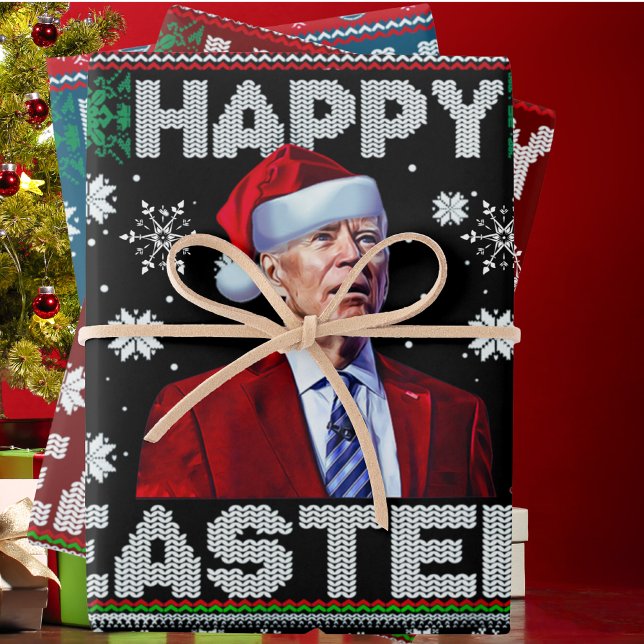 Happy Easter Funny Joe Biden Santa Christmas Wrapping Paper Sheets (Creator Uploaded)