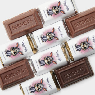 Happy Easter Funny Kitten with Bunny Ears Hershey's Miniatures