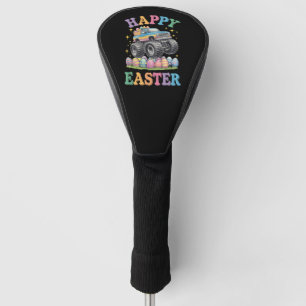 Happy Easter Funny Monster Truck Crush Eggs Golf Head Cover