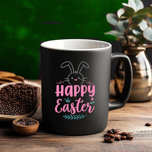 Happy Easter. Funny Two-Tone Coffee Mug (Creator Uploaded)
