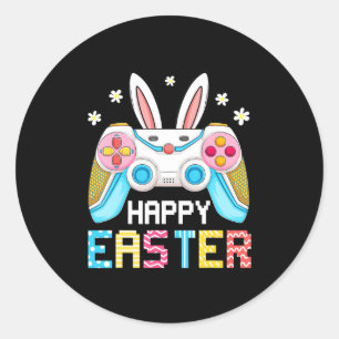 Happy Easter Gamer Video Game Easter Day Boys Todd Classic Round Sticker