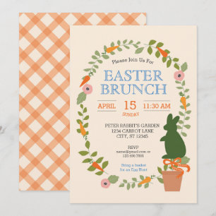 Happy Easter Garden Party Brunch Invitation
