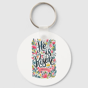 Happy Easter Gift For Men Women He Is Risen Easter Keychain