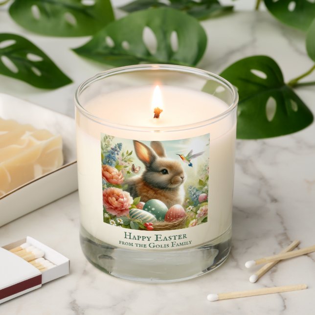 Happy Easter Gift Idea Scented Jar Candle (Lit)