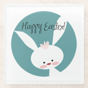 Happy Easter Glass Coaster