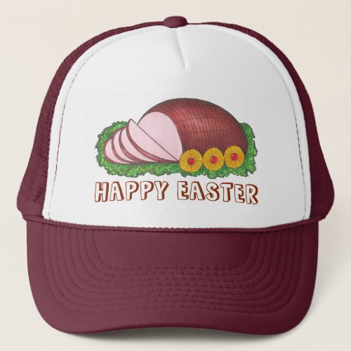 Happy Easter Glazed Sliced Holiday Ham Dinner  Trucker Hat