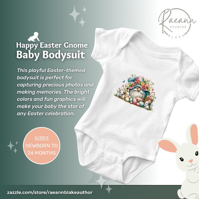 Happy Easter Gnome Baby Jersey Bodysuit (Creator Uploaded)