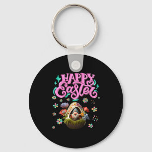 Happy Easter Gnome Easter Day Women Girls Keychain