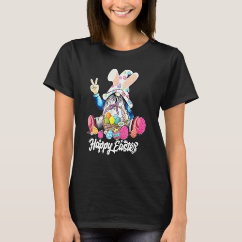 Happy Easter Gnome Eggs Christian Easter Day 1 T_Shirt
