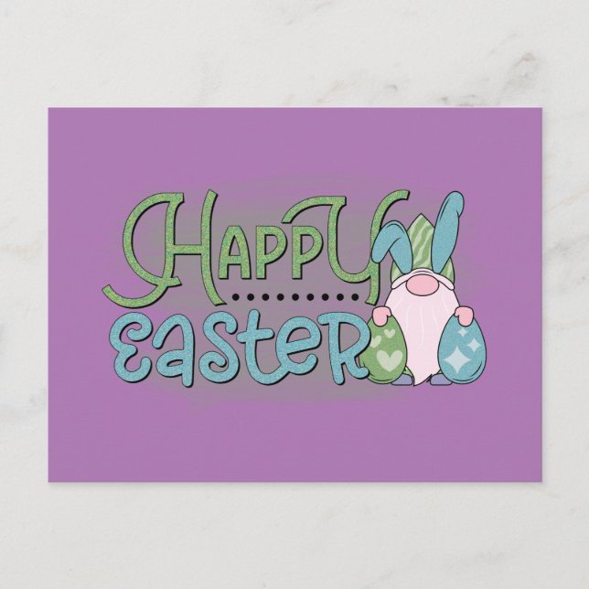 Happy Easter Gnome Postcard (Front)