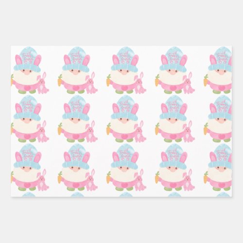 Happy Easter Gnome Wrapping Paper Sheets