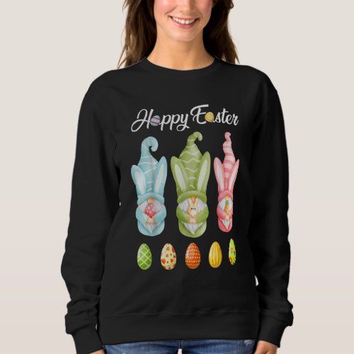 Happy Easter Gnomes Cosplay Bunny Cute Egg Sweatshirt