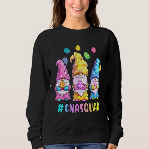 Happy Easter  Gnomes Egg Hunt Colorful Cna Squad Sweatshirt