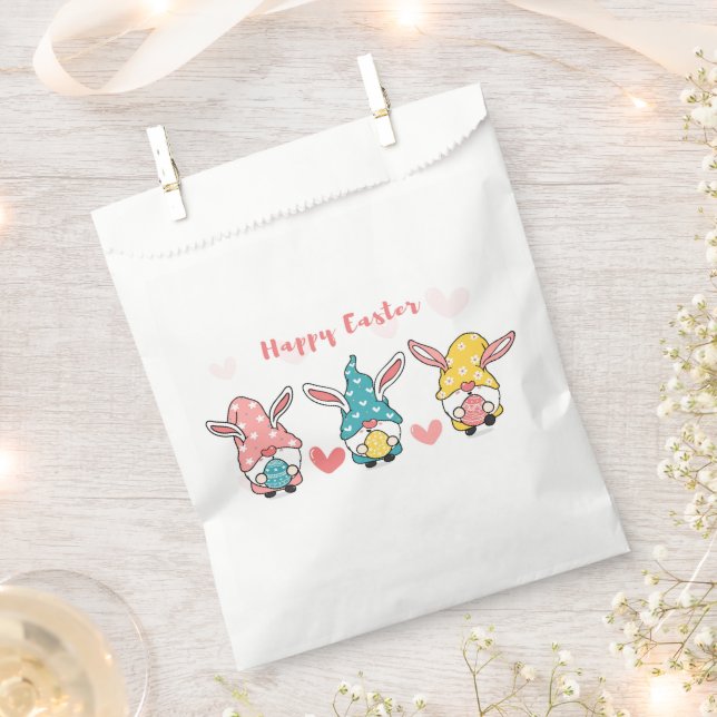 Happy Easter Gnomes Favor Bag (Clipped)