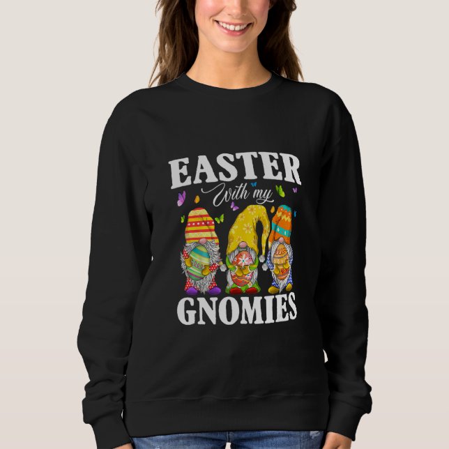Happy Easter Gnomes With Bunny Ears Egg Hunting Ea Sweatshirt (Front)