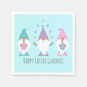 Happy Easter Gnomie Juggling Easter Eggs Napkins