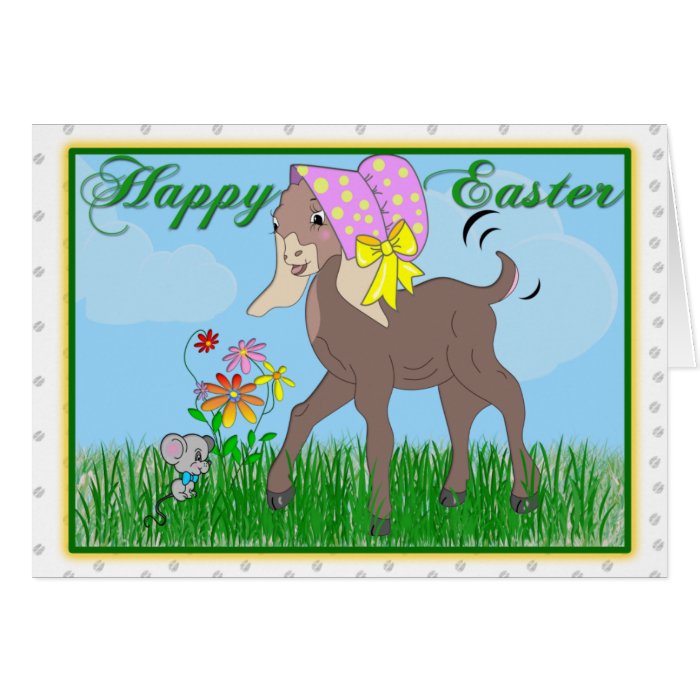 Happy Easter Goat Card