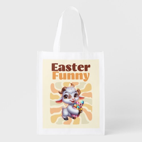 Happy Easter Goat grocery bag in sakuraDeco