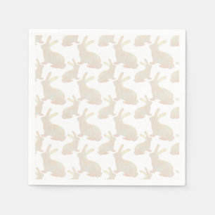Happy Easter - Gold Bunny's pattern Napkins