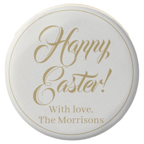 Happy Easter gold custom script elegant chic Chocolate Covered Oreo