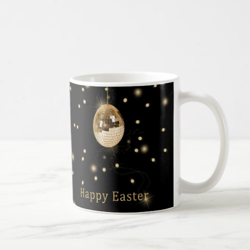 Happy Easter Gold Disco Ball Coffee Mug
