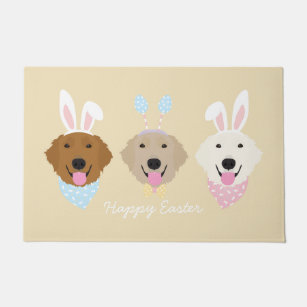 Happy Easter Golden Retriever Dogs Doormat