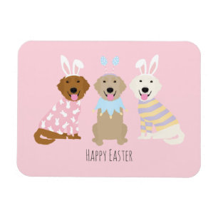 Happy Easter Golden Retriever Dogs Magnet