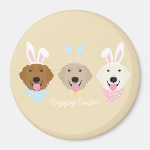 Happy Easter Golden Retriever Dogs Magnet