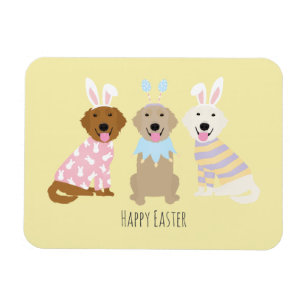 Happy Easter Golden Retriever Dogs Magnet