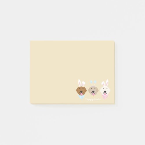 Happy Easter Golden Retriever Dogs Post_it Notes