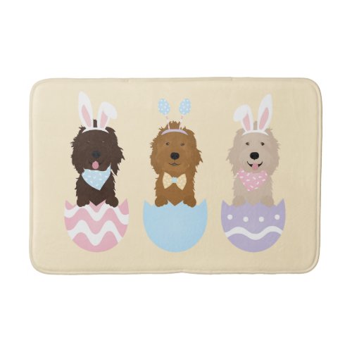Happy Easter Goldendoodle Dogs Bath Mat