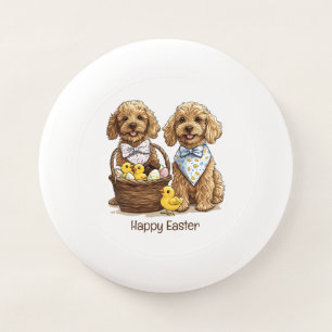 Happy Easter Goldendoodle Dogs Easter Basket Wham-O Frisbee
