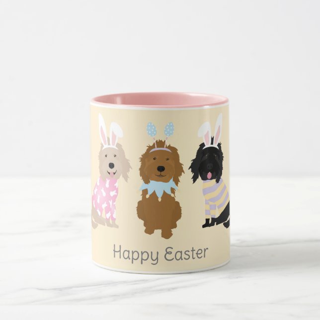 Happy Easter Goldendoodle Dogs Mug (Center)
