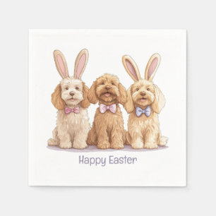 Happy Easter Goldendoodle Dogs Napkins