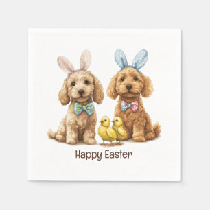 Happy Easter Goldendoodle Dogs Napkins