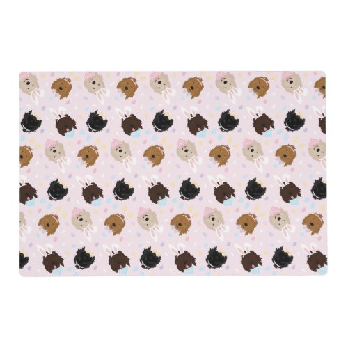 Happy Easter Goldendoodle Dogs Placemat