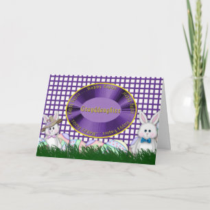 HAPPY EASTER — GRANDAUGHTER — BUNNIES HOLIDAY CARD